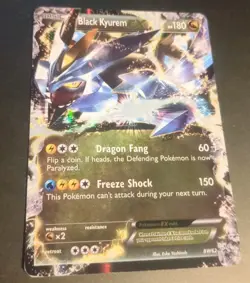 Pokemon TCG Black Kyurem-EX BW Black Star Promos BW62 Holo Promo MP - Image 1