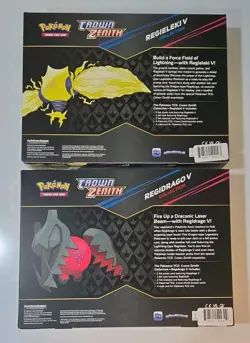 Pokemon Crown Zenith Regieleki V AND Regidrago V Box Collection SEALED - Image 2