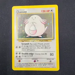 Chansey 3/102 Holo Rare Pokemon 1999 Unlimited Base Set MP - Image 1