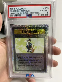 Pokemon TCG Pokemon Trader 2002 103/110 Reverse Holo Rare PSA 6 - Image 3