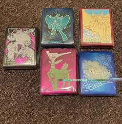 Lot Of 4 Pokemon Empty ETB’s With Sleeves, Decks) Shrouded Temporal Twilight - Image 2