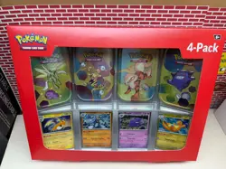 Pokemon Scarlet & Violet 151 4 Pack Mini Tins + 4 Promos Sams Sealed In Stock - Image 1