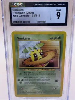 CGC 9 Sunkern Pokemon 2000 Neo Genesis 78/111 Mint Fast Free Shipping - Image 1