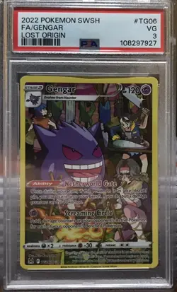 2022 Pokemon Swsh FA/Gengar Lost Origin PSA 3 POP 3 RARE - Image 1