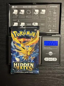 Heavy! 22.29g HIDDEN FATES 🔥🔥 Pokemon TCG Booster Pack Sealed New - Image 1