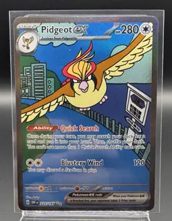 Pidgeot ex 225/197 Special Illustration Rare Obsidian Flames Pokemon TCG NM - Image 1