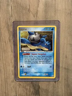 Pokemon TCG Lapras 8/92 Reverse Holo Rare Stamped EX Legend Maker 2006 - Image 1