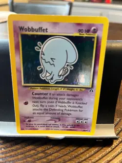 Wobbuffet SWIRL HOLO 16/75 Neo Discovery Vintage Holo Pokemon 2001 Near Mint - Image 1