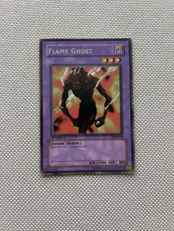 Yu-Gi-Oh! TCG: Flame Ghost LOB-029, 1st Edition, Rare, NM - Image 1