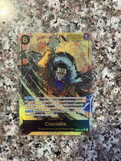 Crocodile OP14-120 Alternate Art The Azure Sea's Seven Sec One Piece Alt Secret - Image 1
