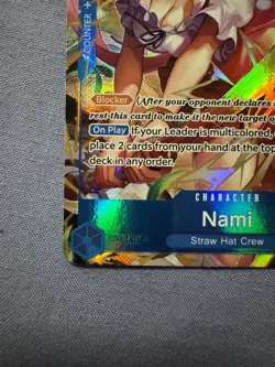 A Fist Of Divine Speed Nami Alt Art OP11-054 SR English One Piece - Image 3