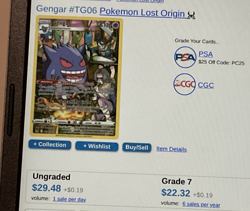 Pokemon TCG Gengar TG06/TG30 Lost Origin Trainer Gallery Card - Image 3