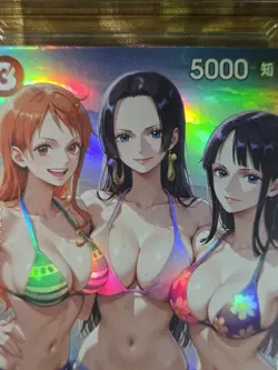 NAMI x BOA HANCOCK x NICO ROBIN Waifu Goddess Card CUSTOM MADE Gold/Black Label - Image 4