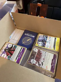 One Piece TCG OP14 THE AZURE SEA’s SEVEN 900+Card Bulk Lot C/UC/RL NM + 25 Holos - Image 1