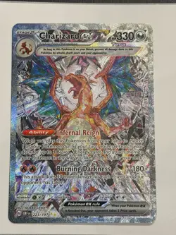 Pokemon TCG Sv03: Obsidian Flames Charizard EX Holo Card 223/197 NM - Image 1