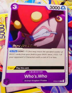 One Piece English Card Super Pre-Release Game Carte Who's. Who ST04-010 En Mint - Image 1