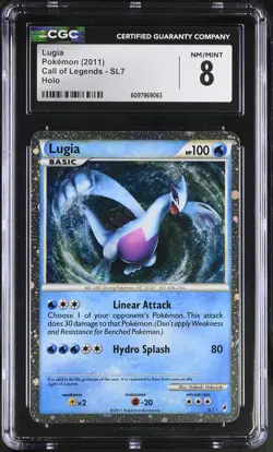 CGC 8 Lugia 2011 Call of Legends SL7 Holo Pokemon Card - Image 1