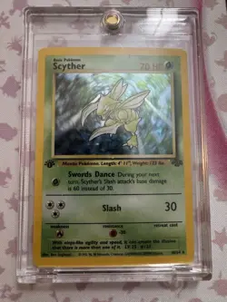 Pokemon Scyther 1st Edition Card! CLEAN Holo Rare Jungle Set #10/64 *1 Owner* - Image 1