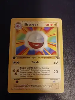 Pokemon ELECTRODE (Misprint/Error) Card JUNGLE Set 18/64 RARE 1st Edition MP - Image 1