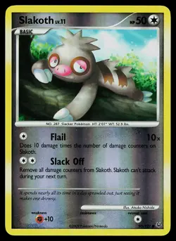 Pokemon Card - Slakoth Platinum 95/127 Common Reverse Holo - Image 1