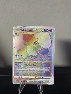 Pokemon Whimsicott VSTAR Rainbow Ultra Rare Card 175/172 Brilliant Stars MINT - Image 1