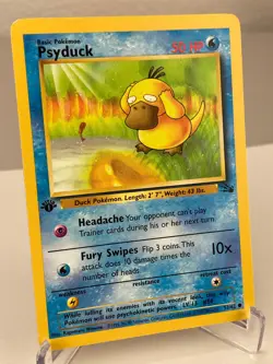 Psyduck 53/62 Fossil Set WOTC Pokemon Card 1st Edition - Lightly Played - Image 2