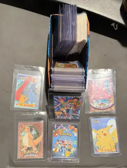 117 Vintage Pokemon Cards 1999-2000 Movie, TV, Uncut Sheets - Storage Unit Find - Image 2