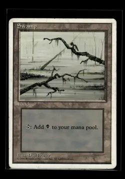 SWAMP (C) MTG Core Set 4th Edition #191 4ED(MP)(MTG) - Image 1