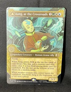 🌬 Aang at the Crossroads Destined Savior - Extended Art MTG TLA 🌬 - Image 1