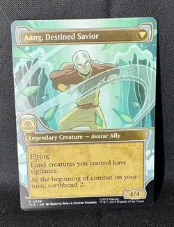 🌬 Aang at the Crossroads Destined Savior - Extended Art MTG TLA 🌬 - Image 2