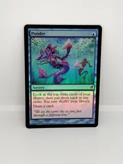 MTG Ponder FOIL Lorwyn MP/LP Light Play. Small Mark On Back Left. Free Shipping - Image 1