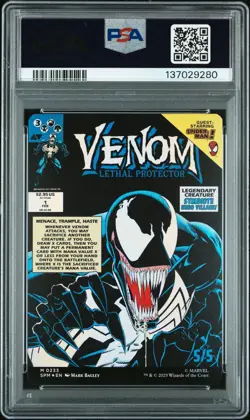 2025 MTG MARVEL'S SPIDER-MAN #0233 EDDIE BROCK/VENOM, LETHAL PROTECTOR PSA 10 - Image 2