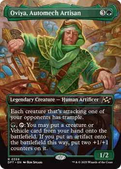 NM Borderless Oviya, Automech Artisan, Aetherdrift, Magic the Gathering, 359 - Image 1