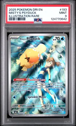 2025 Pokemon S&V Destined Rivals Misty's Psyduck #193/182 PSA 9 - Image 1