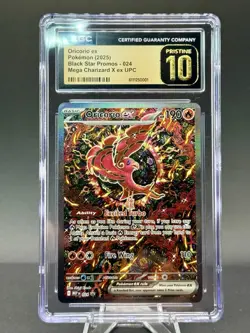 Oricorio ex CGC Pristine 10 Black Star Promo 024 Mega Charizard X UPC Pokemon - Image 1