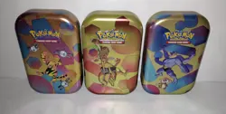 EMPTY Kadabra & Machamp & Electabuzz Pokemon Scarlet & Violet 151 3 Mini Tin Lot - Image 1