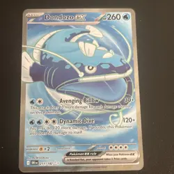 Pokemon TCG Dondozo EX #211/182 Full Art Ultra Rare SV: Destined Rivals NM/M - Image 1