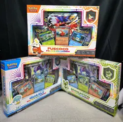 LOT ×3 FUECOCO, SPRIGATITO & QUAXLY Pokemon TCG: Paldea Pin Collection Set 2023 - Image 1