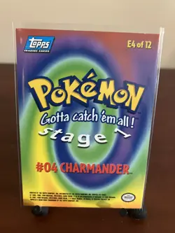 Charmander #04 E4 of 12 Topps 1999 TV Animation Edition Non Holo Pokemon 1999 - Image 2