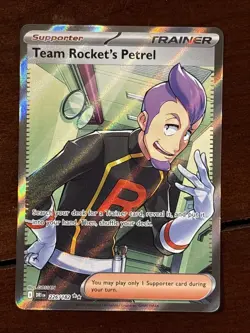 Pokemon Destined Rivals Team Rocket’s Petrel 226/182 Full Art Rare - Image 1