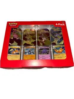 Pokemon TCG Scarlet & Violet 151 Mini Tin 4-Pack Sam’s Club New Factory Sealed - Image 1
