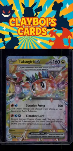 Tatsugiri ex 142/191 SV08: Surging Sparks Pokemon Double Rare NM+ - Image 1
