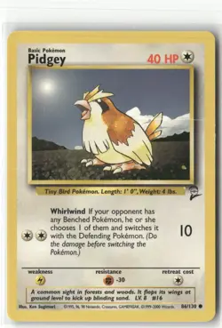 Pokemon Pidgey Common Base Set 2 086/130 - Image 1
