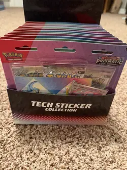 Pokemon TCG Prismatic Evolution Tech Sticker Collection 12ct Display Box 36packs - Image 2