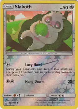 LP Pokemon Slakoth - 167/236 - Common - Reverse Holo Lightly Played Unified Mind - Image 1