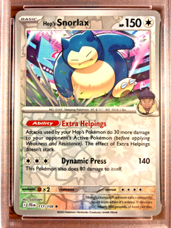 Hop's Snorlax Reverse Holo #117 - PSA MINT 9 - SV Journey Together - Pokemon TCG - Image 2