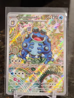 Pokemon TCG Seismitoad Illustration Rare Black Bolt 105/086 - Image 1