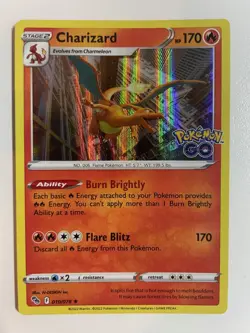 Pokemon TCG: 2022 Pokemon GO Holographic Rare Charizard (010/078) - Image 1