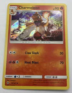 Pokemon TCG Charmeleon 19/147 Burning Shadows Holo Premium Collection NM - Image 1