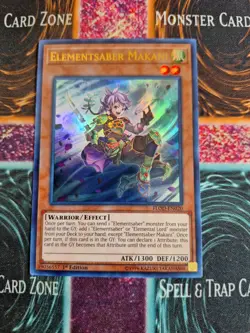 Yu-Gi-Oh! Elementsaber Makani FLOD-EN020 Ultra Rare 1st Edition Near Mint - Image 1